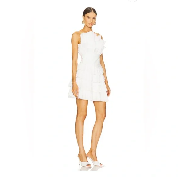 Acler Tremore Mini Dress in Ivory | Size 6 - Picture 3 of 8